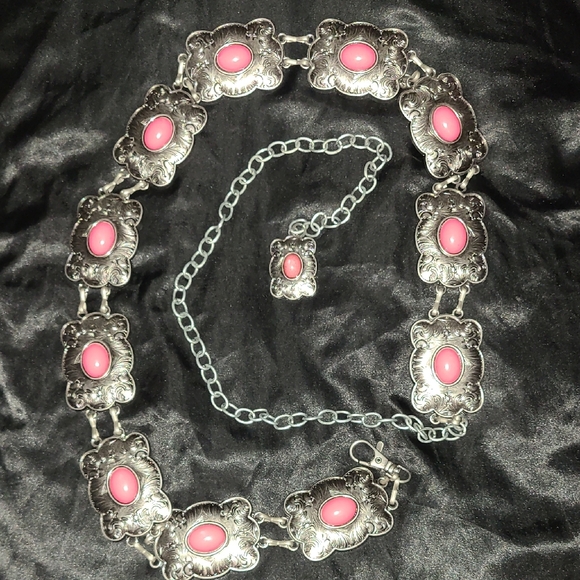 Accessories - Silver and Pink Women's Belt